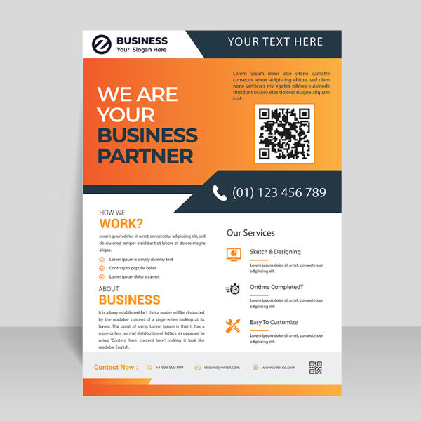 Qr Code Vector Flyer Template Freepng