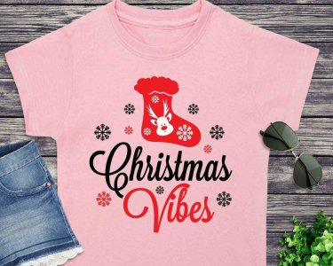 Christmas Vibe, Merry Christmas SVG, Christmas Stocking SVG, Winter SVG, Holiday SVG, Cricut Files, Digital Download
