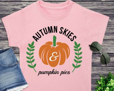 Autumn Skies and Pumpkin Pies SVG, Autumn SVG, Pumpkin SVG, Seasons SVG, Pumokin Clip Art, Tshirt Design, Decals And Stickers, Cricut Files, Digital Download