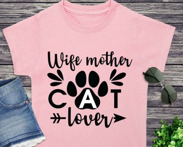 Wife Mother Cat Lover SVG, Cat SVG, Pet SVG, SVG files for Silhouette/Decals/Stickers and Cricut files, Digital Download.