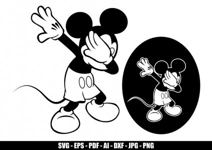 Mickey Mouse SVG, Mickey Mouse Clip Art, Disney SVG, Decals And Stickers, Cricut Files, Instant Download