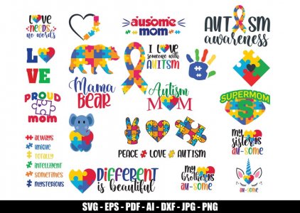 Autism SVG, SVG, Motivational And inspirational SVG, Clip Arts, Cricut Files, Decals And Stickers, Instant Download