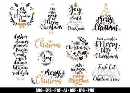 Christmas SVG, SVG, Merry Christmas, Winter SVG , Holidays SVG, Celebrating Christmas, Christmas Clip Arts, Cricut Files, Decals And Stickers, Instant Download