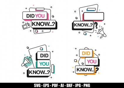 Did You Know SVG, SVG, Decals And Stickers, Tshirt Design, Cricut Files, Instant Download