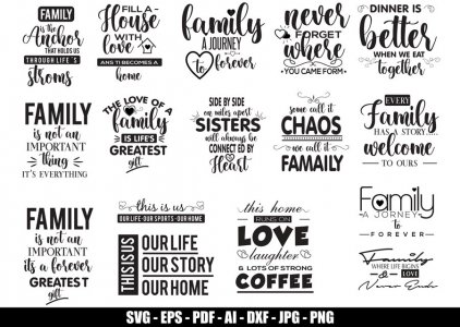 Family And Love SVG, Coffee And Beverages SVG, SVGs, Decals And Stickers, Tshirt Design, Cricut Files, Instant Download