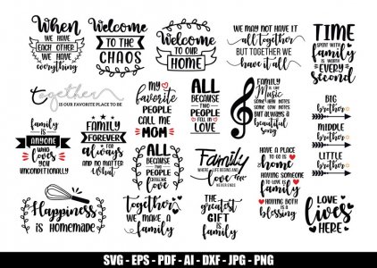 Family And Love SVG, Happiness And Home SVG, SVGs, Decals And Stickers, Tshirt Design, Cricut Files, Instant Download