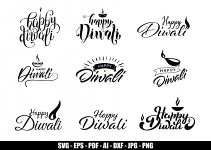 Happy Diwali SVG, Indian festival SVG, Happy Diwali t-shirt SVG, Happy Diwali logo, Cricut FIles, Instant Downboad