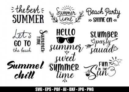 Summer SVG, Seasons SVG, Summer time And Fun, Decals And Stickers, Tshirt Design, Cricut Files, Instant Download