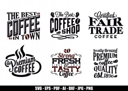 Coffee SVG, Beverages SVG, SVGs, Fresh And Tasty, Decals And Stickers, Tshirt Designs, Decals And Stickers, Cricut Files, Instant Download