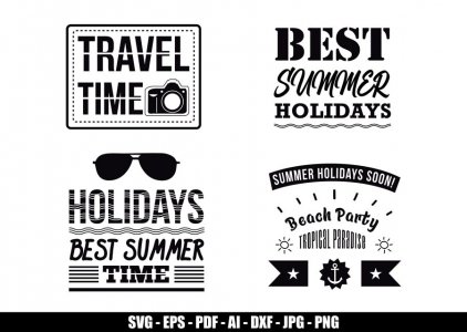 Holidays And Travels SVG, SVGs, Summer Holidays And Beach Party, Seasons SVG, Summer SVG, Cricut Files, Decals And Stickers, Instant Download