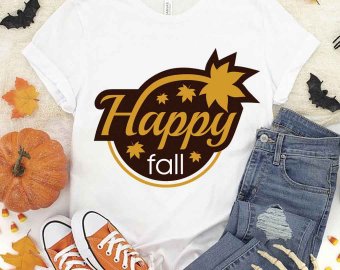 Happy Fall SVG, Autumn SVG, Seasons SVG, Fall SVG, Tshirt Design, Decals And Stickers, Cricut Files, Digital Download
