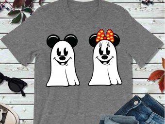 Mickey Mouse, Happy Halloween, Ghost Mickey SVG, Minnie Mouse SVG, Mickey Mouse Clip Art, Cricut Files, Digital Download