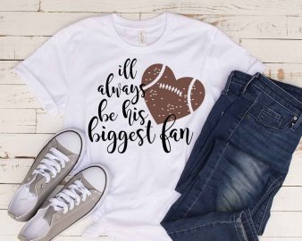 I'll always be his biggest fan svg, I'll always be his biggest fan t-shirt svg, I'll always be his biggest fan clip art, Sports clip art, Cricut Files, Decals And Stickers, Instant Download