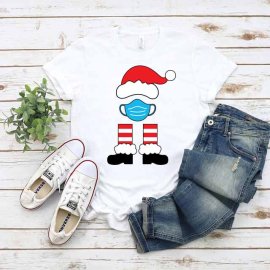 Covid christmas santa svg, Covid christmas santa cut file, Covid christmas santa clip art, Christmas svg, Cricut Files, Silhouette Files, Digital Download