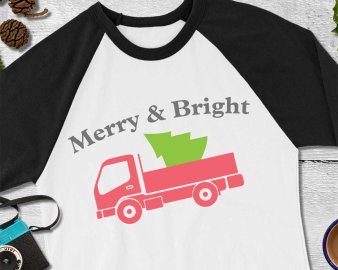 Merry and bright svg, Merry and bright cut file, Merry and bright clip art, Merry svg, Christmas svg, Cricut Files, Silhouette Files, Digital Download