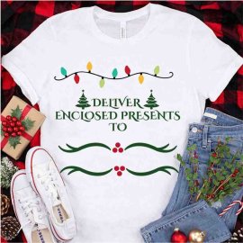 Deliver enclosed presents to SVG, Christmas SVG, SVG Files, Cricut file, Silhouette Studio files
