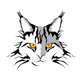 Free Cat Vector Illustration PNG File