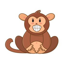 Free Vector Brown Monkey PNG