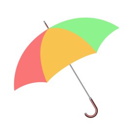 Free Vector Multicolor Umbrella PNG
