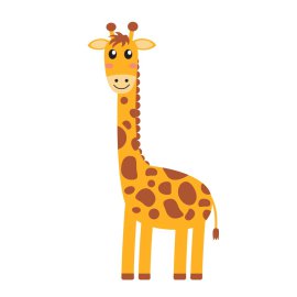 Free Vector Orange Giraffe PNG