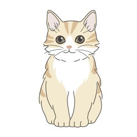 Free Vector Yellow And White Cat PNG