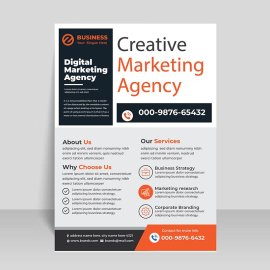 Grey simple colorful abstract flyer