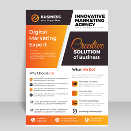 Creative orange gradient abstract template