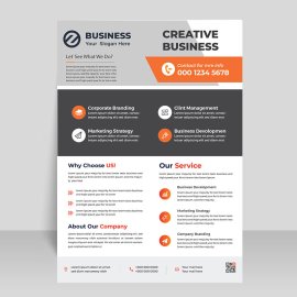 Abstract creative business flyer design
