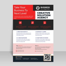 Professional flyer design vector