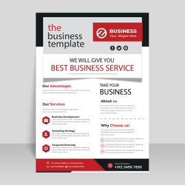 Black red informational flyer