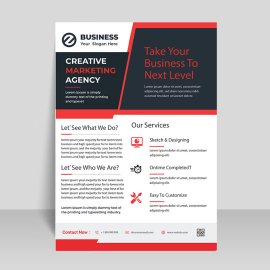 Blue black simple abstract flyer