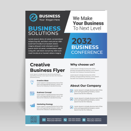 Informational digital flyer template
