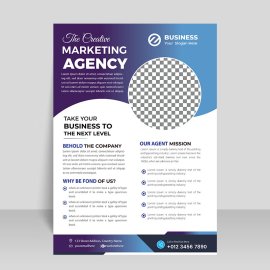 business flyer with photo template free vector