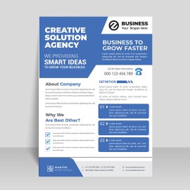 Creative business vector flyer template