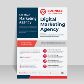 Modern clean flyer design template