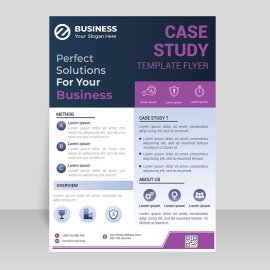 Purple info flyer template