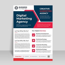 Abstract Red black flyer vector