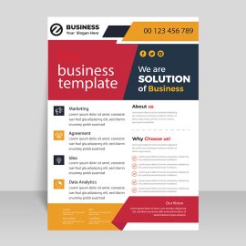 Colorful business flyer vector template