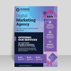 High end geometric design flyer