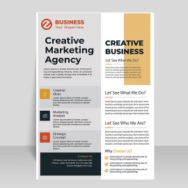 Colorful abstract flyer premium vector