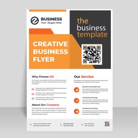 Colorful attractive free vector flyer template