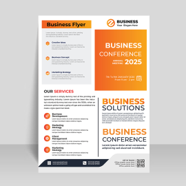 Orange simple clean abstract design