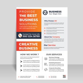 Orange attractive flyer template
