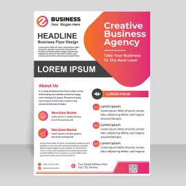 Pink simple leaflet flyer