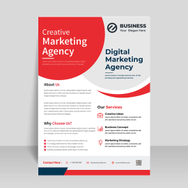 Clean and modern abstract flyer vector template