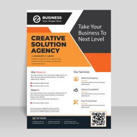 Abstract geometric shapes flyer template