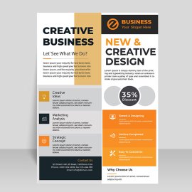 Creative colorful infographic flyer template