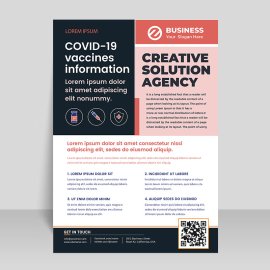 Informational abstract flyer design vector