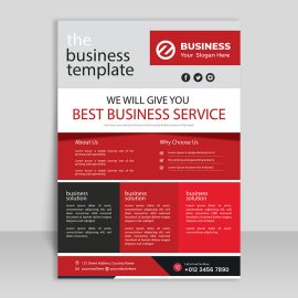 Colorful corporate business flyer vector template