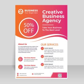 Beautiful pink orange sales leaflet